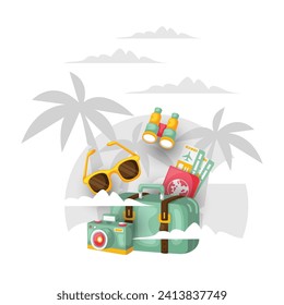 Vector traveling concept illustration design. Vacation illustration