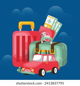 Vector traveling concept illustration design. Vacation illustration