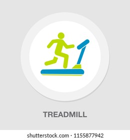 vector treadmill icon - gym exercise illustration