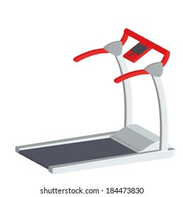 Vector treadmill Illustration Isolated On White Background