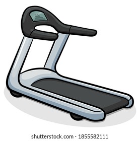 Vector Treadmill Running Machine Illustration