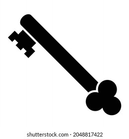 Diseño de iconos glifos de clave del tesoro de vectores
