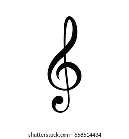 Vector Treble Clef music note icon