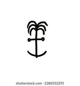 vector of tree and anchor