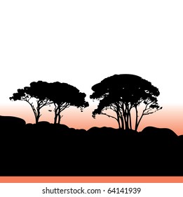 Vector tree background