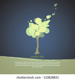 Vector tree background. Eco design.