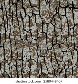 vector tree bark camouflage pattern, army print