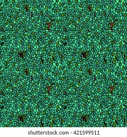 Vector  tree branches with leaves. Floral seamless pattern.Seamless pattern can be used for wallpaper, pattern fills, web page background, surface textures.