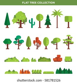 Vector tree & bush collection