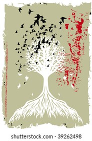 vector tree card