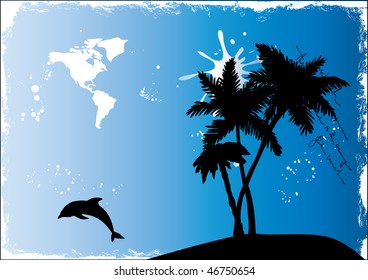 vector tree card