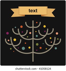 vector tree of christmas background design