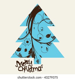 vector tree of christmas background design