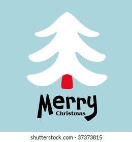 vector tree of christmas card