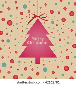 vector tree of christmas card