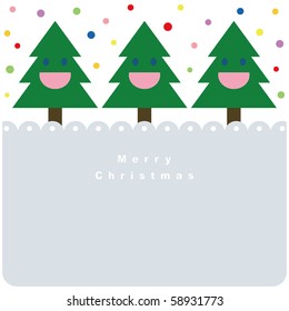 vector tree of christmas card