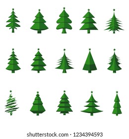 Christmas Tree Set Stock Vector (Royalty Free) 64714978