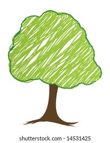 vector tree design, easily editable vector illustration
