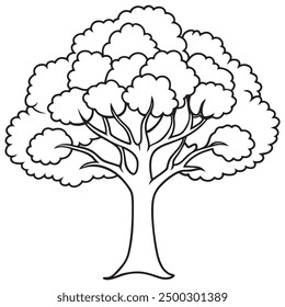 Vektorbaum-Designgrafik von auf weißem Hintergrund.