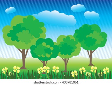 Vector of  tree design,Abstract vector trees 