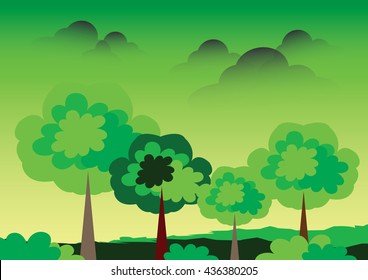 Vector of tree design,Abstract vector trees