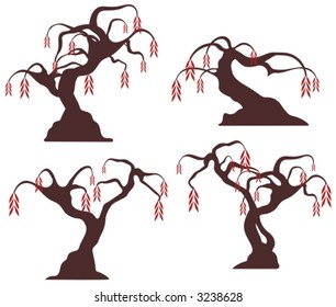 Vector tree designs in a single style. Check my portfolio for more of this series as well as thousands of other great vector items.