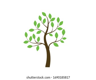 Vector tree emblem. Icon, logo tree.