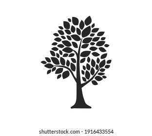 Vector tree emblem. Icon, logo tree.