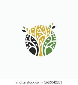 Vector tree, fir-tree, wood, oak.  badges, labels and logotype templates for your business