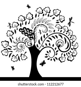 vector tree floral