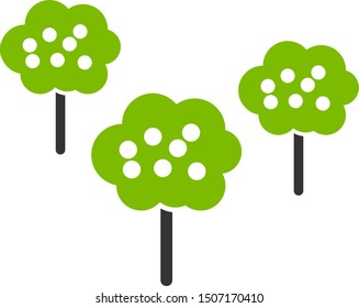 Vector tree garden flat icon. Vector pictogram style is a flat symbol tree garden icon on a white background.