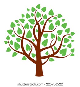 Vector Tree Green Leafs Stock Vector (Royalty Free) 225736522 ...