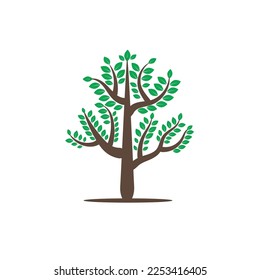 Vector Tree With Green Leaves