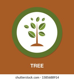 vector tree - green nature abstract