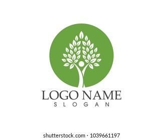 Vector - Tree Green People Identity Card Vector Logo Template
