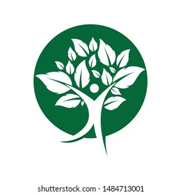 Vector - Tree green people identity card vector logo template