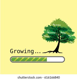 Vector of Tree with growing bar