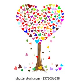 Vector Tree Heart, Full Color