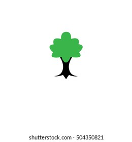 Vector tree icon isolated on a white background