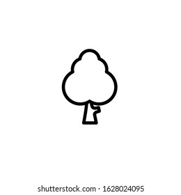 Vector, tree icon. Line design template