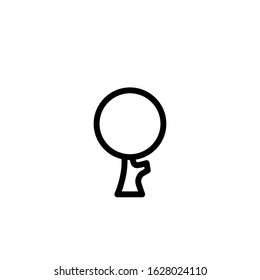 Vector, tree icon. Line design template