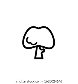 Vector, tree icon. Line design template