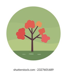 Símbolo de naturaleza de icono de árbol de vectores diseño plano
