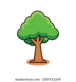 Vector tree icon on white background