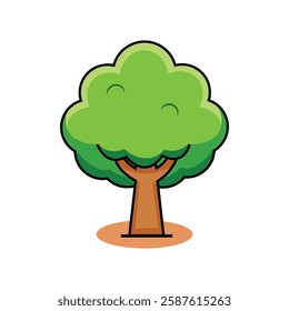 Vector tree icon on white background