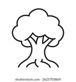 Vector Tree Icon Outline. Tree Symbol