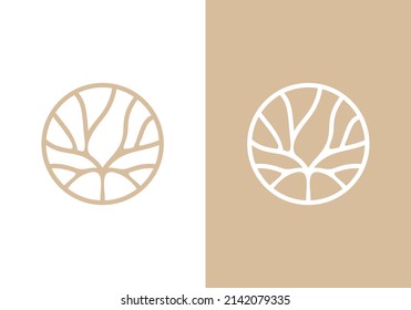 vector tree icons. natural tree illustration logo.