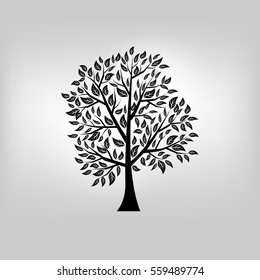 Tree Silhouette Laser Cut Vectir Stock Vector (Royalty Free) 1288984957