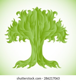 Vector tree illustration, design elements
