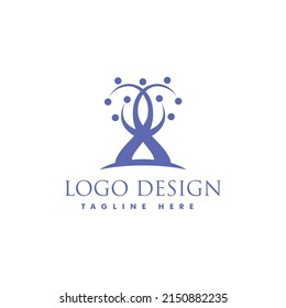 vector tree illustration design logo.